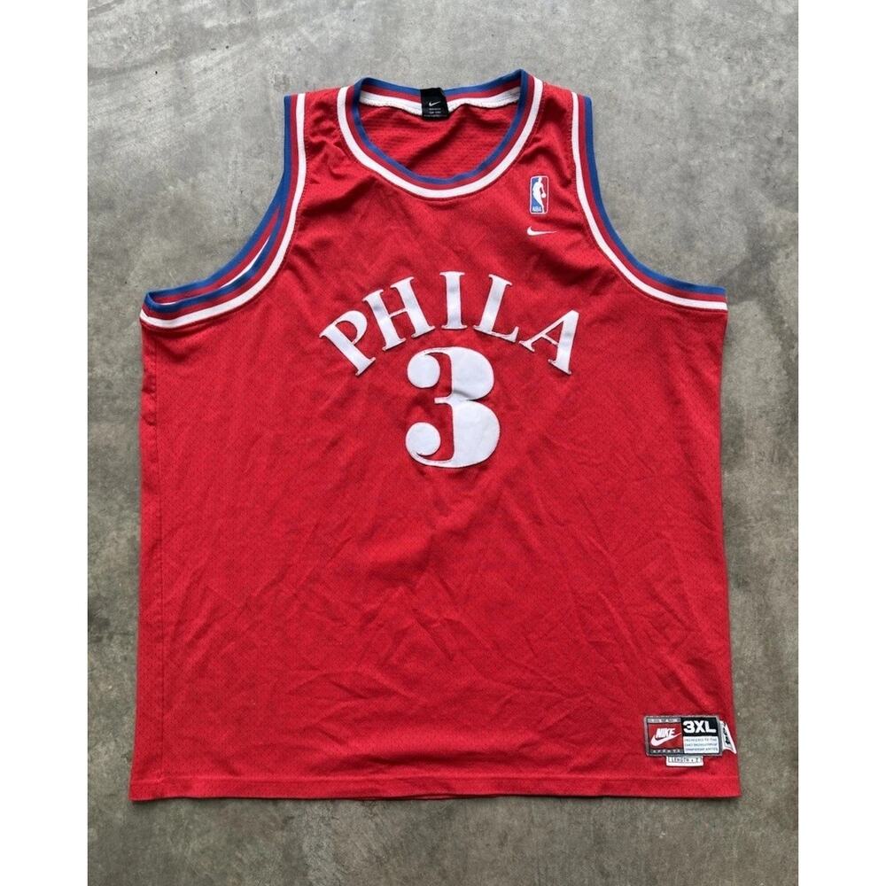 Allen Iverson Nike Team Philadelphia 76ers NBA Basketball Jersey Vintage 3XL +2